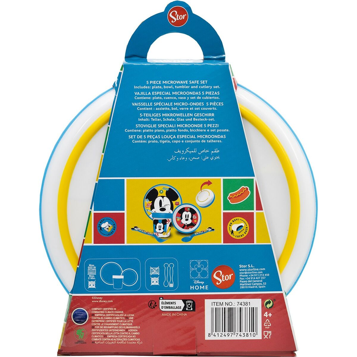 Set de Menaj pentru Copii Mickey Mouse CZ11306 Plastic (5 Piese)